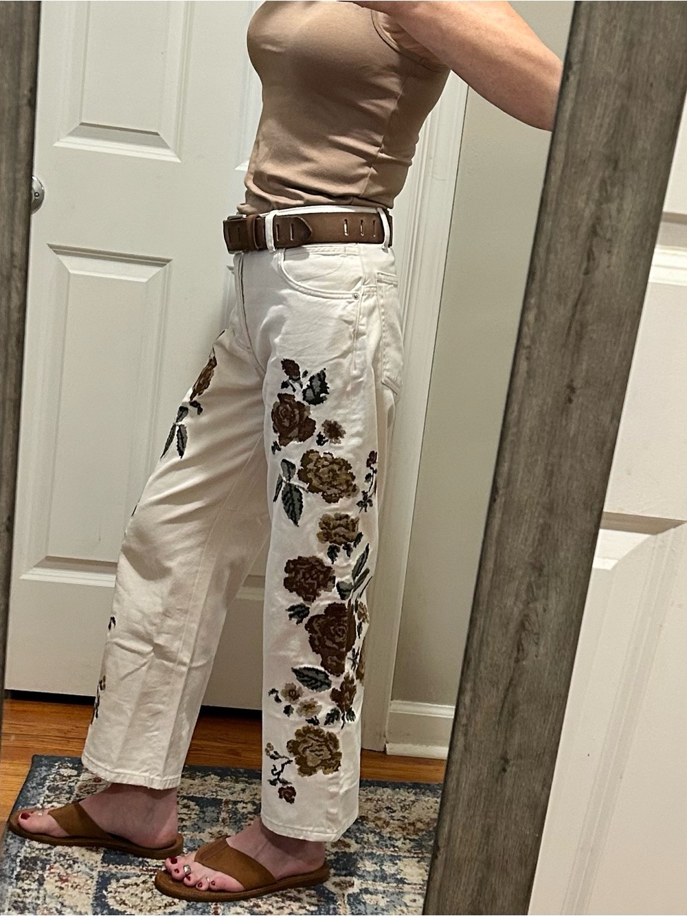 NWT We The Free Willow Cross Stitch
Embroidered Jeans in Parchment - Picture 10 of 16